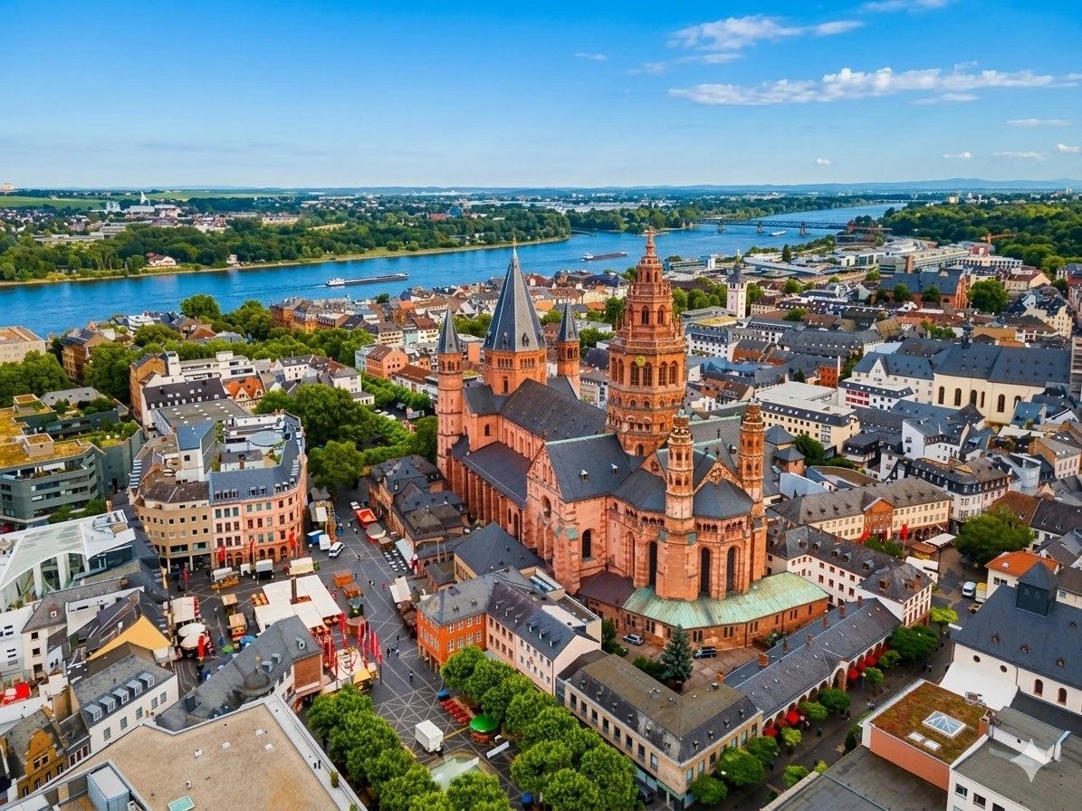 Luftbild von Mainz