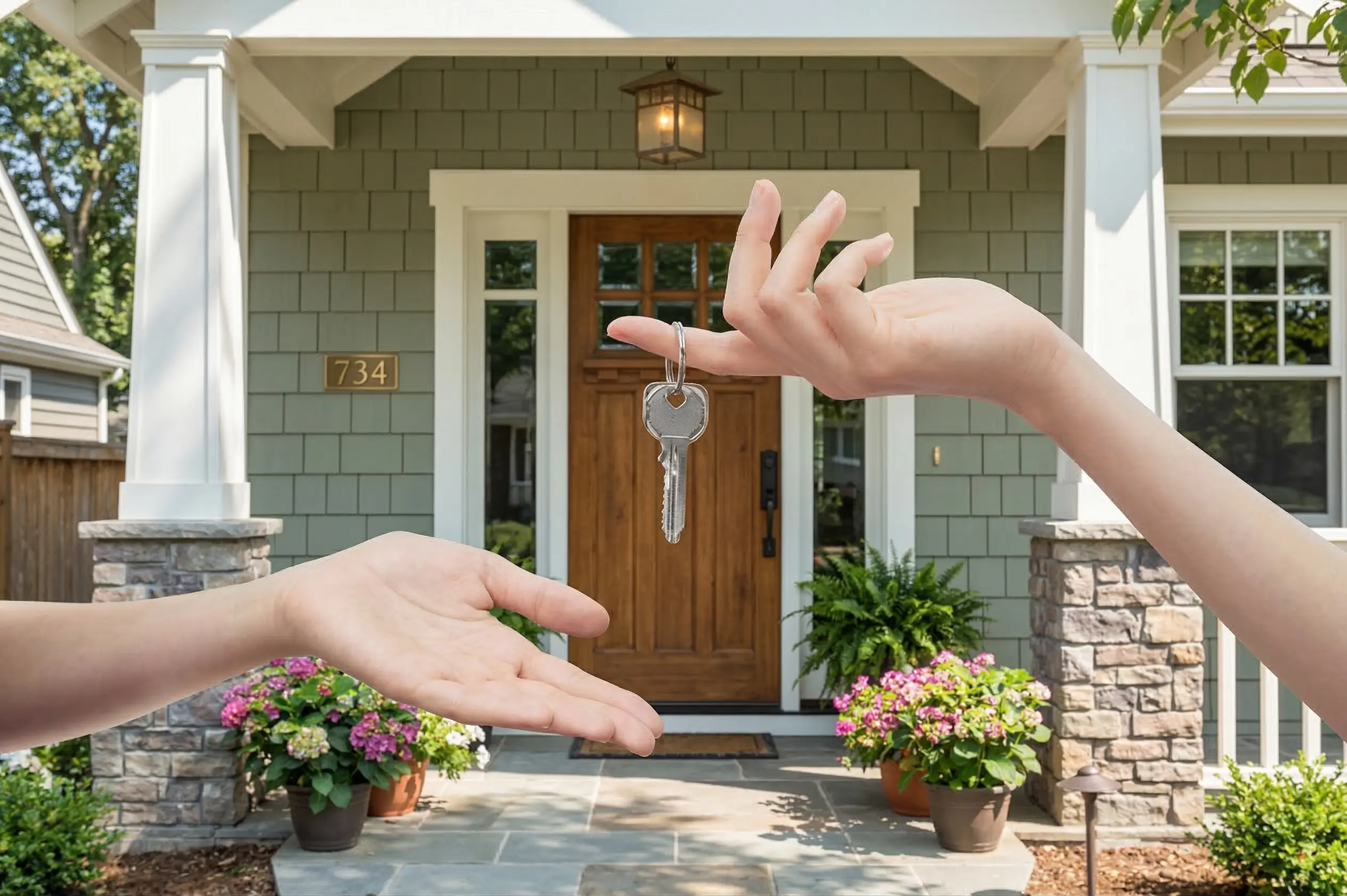 Schlüsselübergabe bei der Vermietung