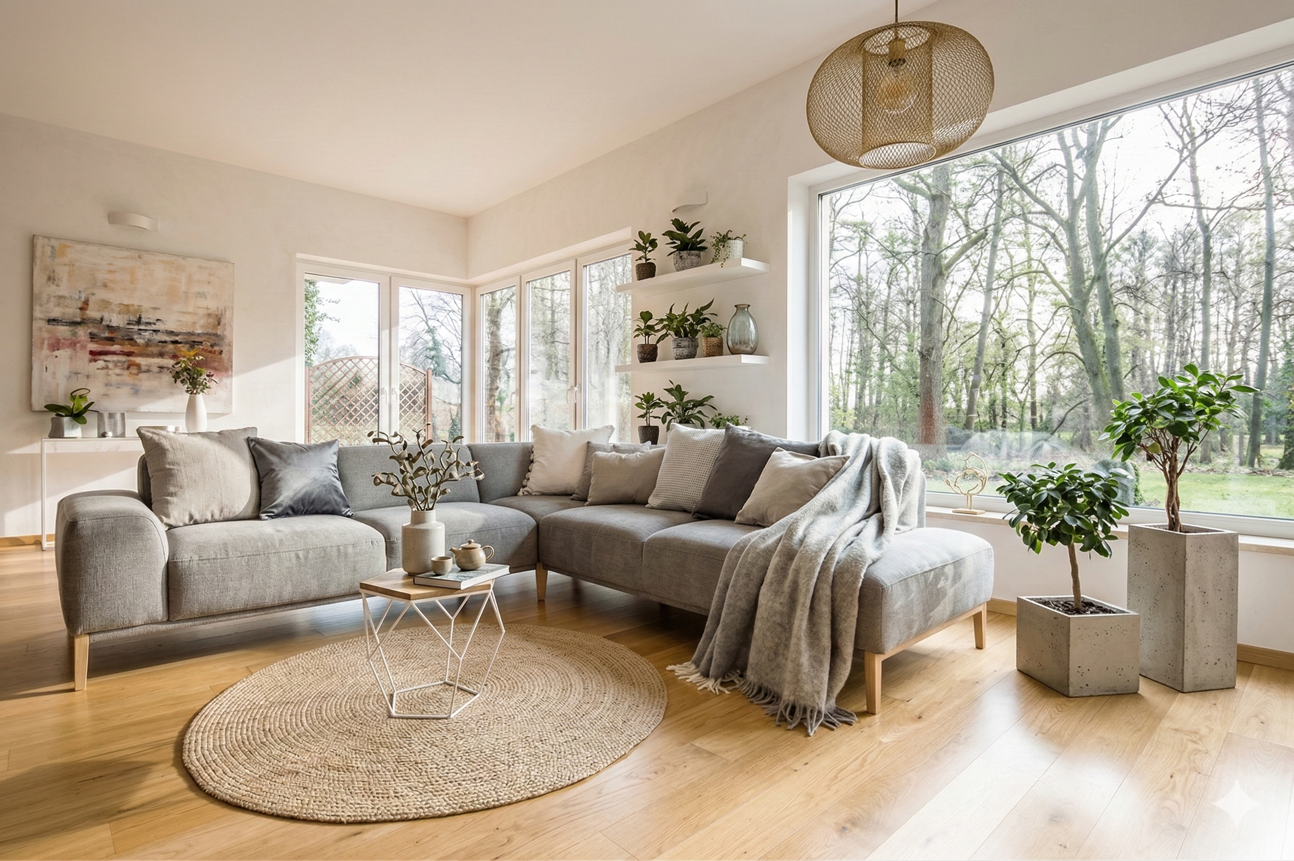 Modern eingerichtetes Wohnzimmer